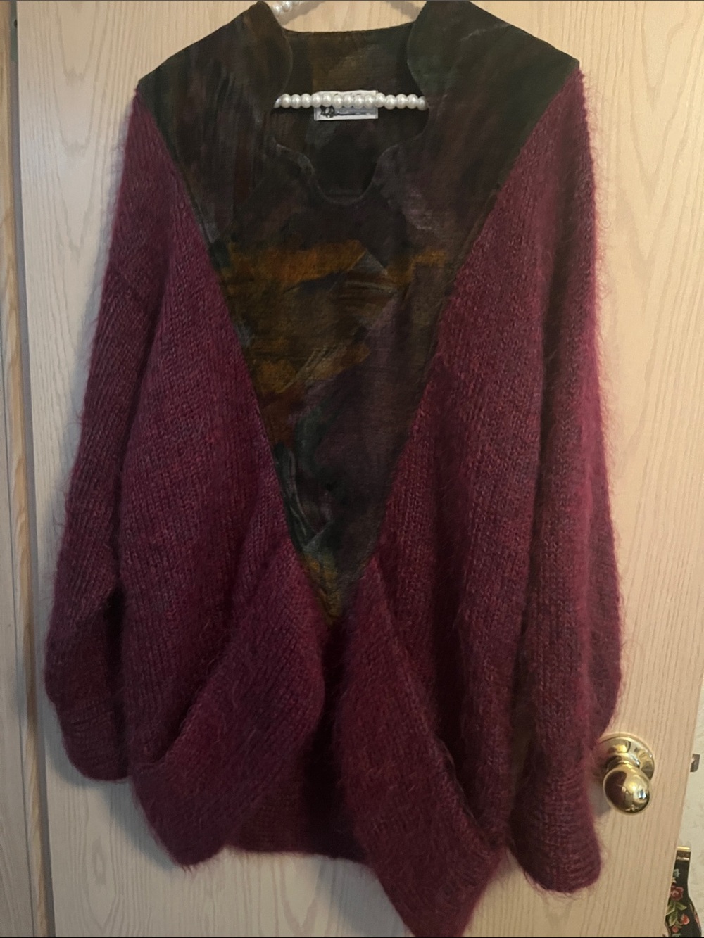 Plum Mohair-Blend Sweater